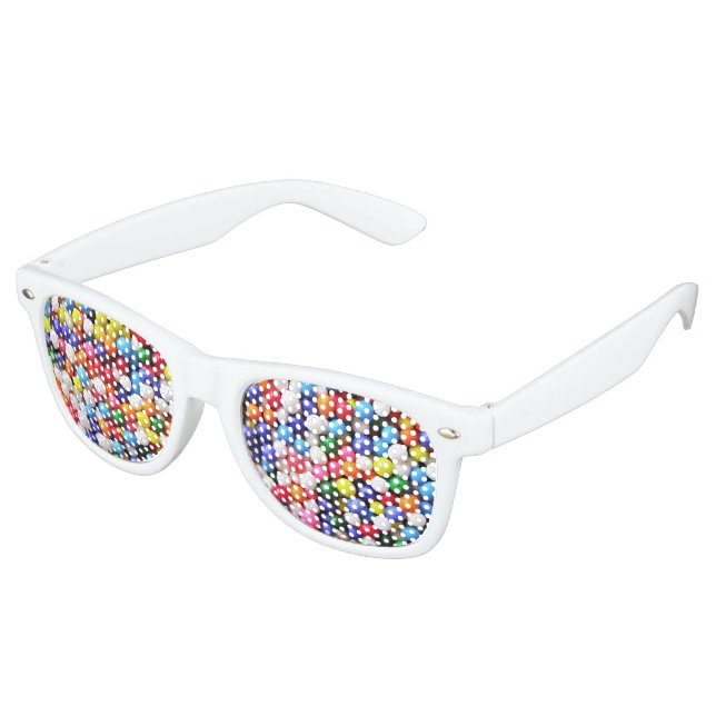 Gafas De Fiesta Retro Ropa de arcoiris (Ángulo)