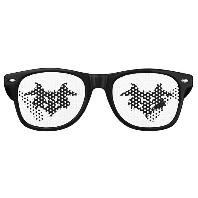 Gafas De Fiesta Retro Rorschach Inkblot (Anverso)