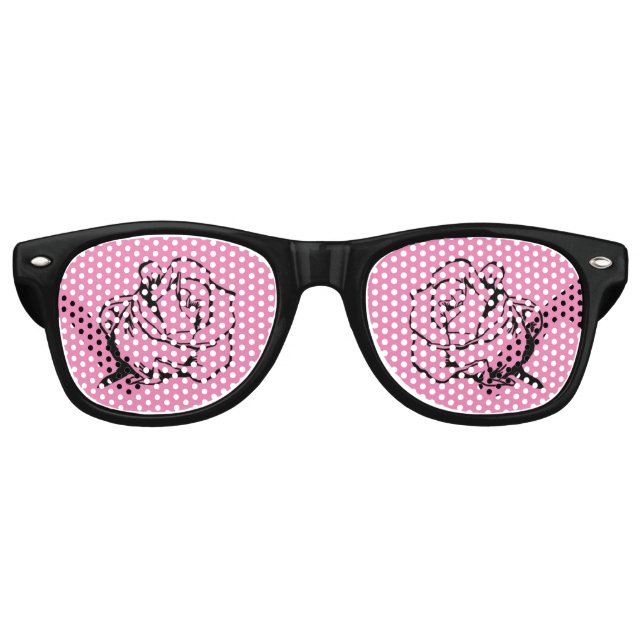 Gafas De Fiesta Retro Rosa de color (Anverso)