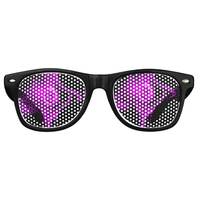 Gafas De Fiesta Retro Rosa FRACTAL PURPLE VIOLET (Anverso)