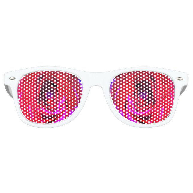 Gafas De Fiesta Retro Rosa Red Miami, (Anverso)