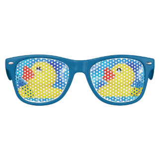 Gafas De Fiesta Retro Rubber amarillo arrojado en burbujas