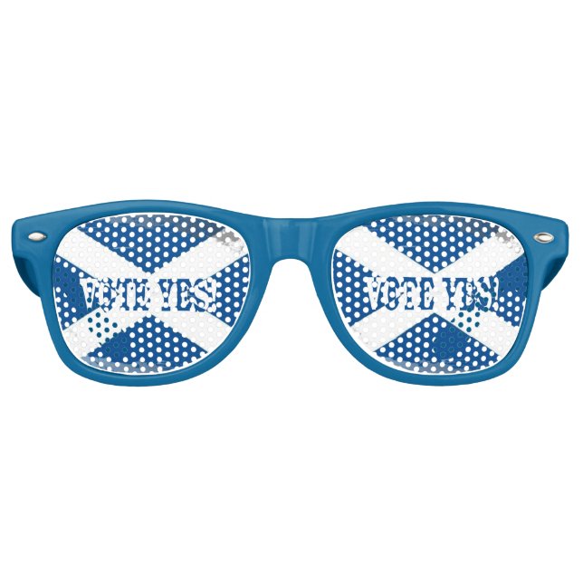 Gafas De Fiesta Retro ¡Saltire Vote Sí! (Anverso)