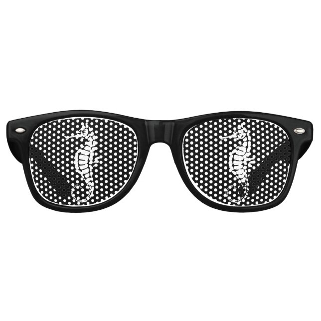 Gafas De Fiesta Retro Seahorse White (Anverso)