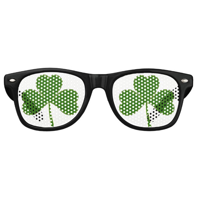 Gafas De Fiesta Retro Shamrock (No 4 Lámpara De Hojas) (Anverso)