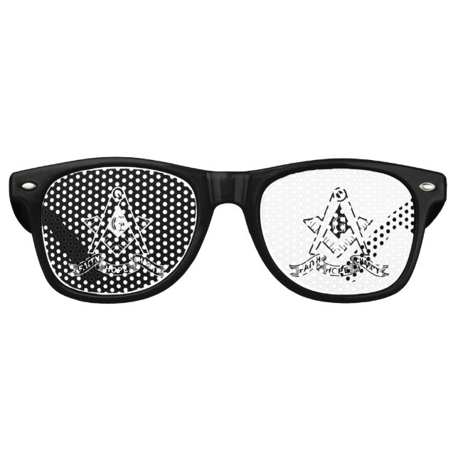 Gafas De Fiesta Retro Símbolo de masonería (Anverso)