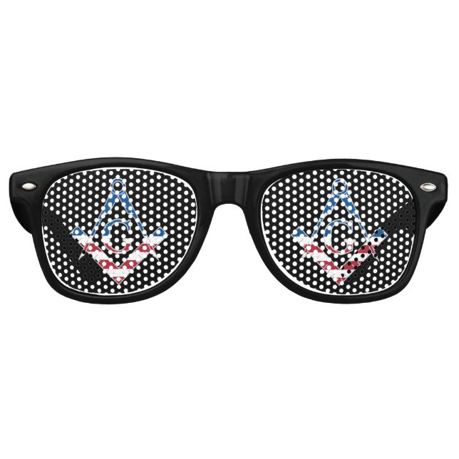 Gafas De Fiesta Retro Símbolo masónico (Anverso)
