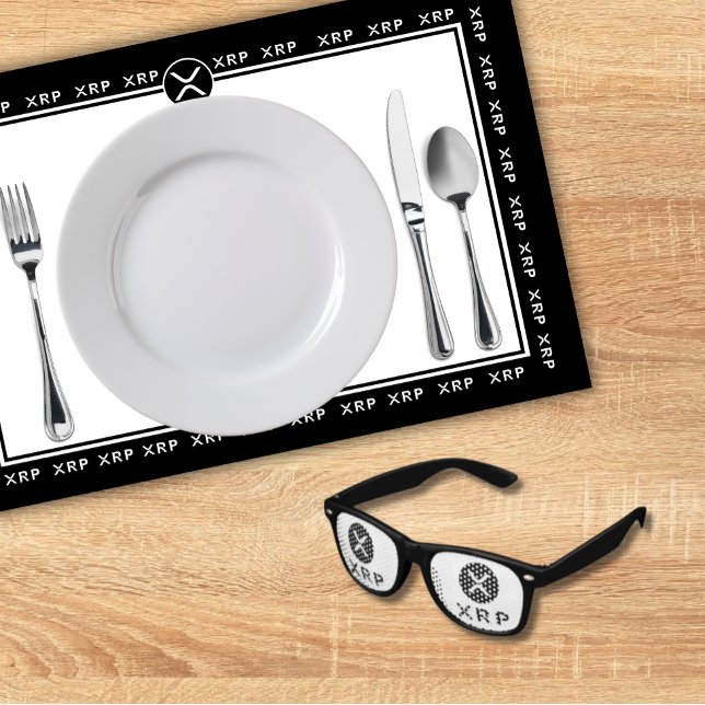 Gafas De Fiesta Retro Símbolo XRP graciosa Crypto Party Favors (Funny XRP symbol sunglasses for Crypto Themed parties)