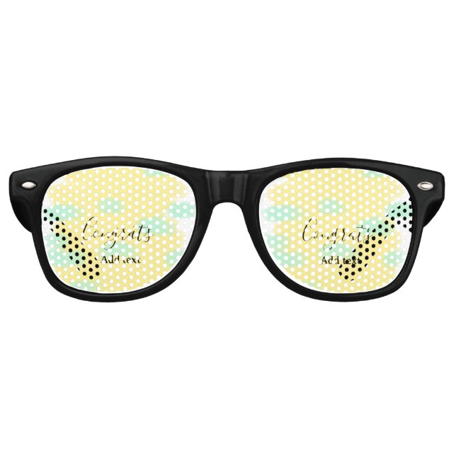 Gafas De Fiesta Retro Simple minimal congratulations graduation add your (Anverso)
