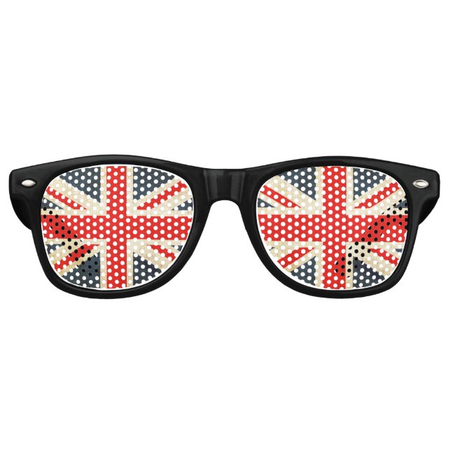 Gafas De Fiesta Retro Sindicato de bandera del Reino Unido Jack Fiesta S (Anverso)