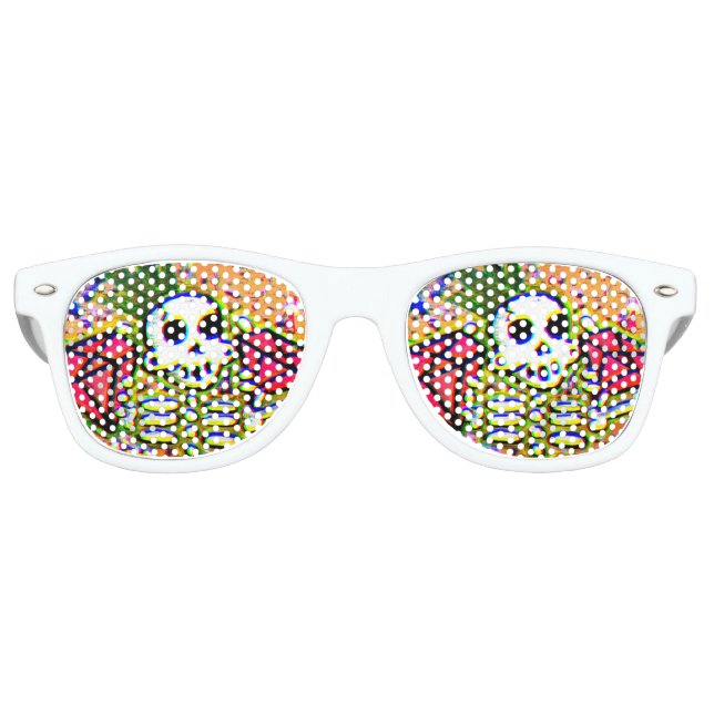 Gafas De Fiesta Retro Skeleton del alfiler rey (Anverso)