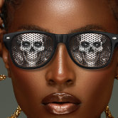 Gafas De Disfraz Skeleteen Retro Nerd - Gafas Hipster Negras