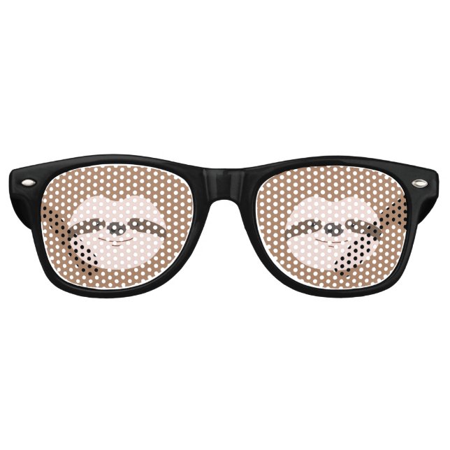 Gafas De Fiesta Retro Sloth Pattern Retro Sunglasses (Anverso)