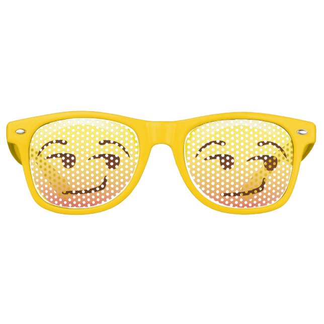 Gafas De Fiesta Retro Smug Glance Emoji Face Fiesta Shades (Anverso)