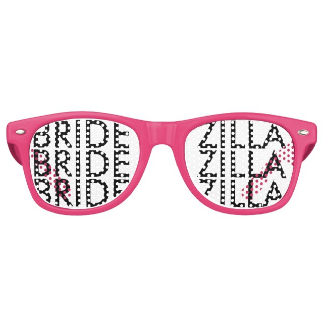 Gafas De Fiesta Retro Sombras de bachillerato de bridezilla rosa (Anverso)