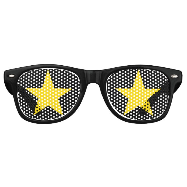 Gafas De Fiesta Retro Sombras de Fiesta superestrella (oro/negro) (Anverso)