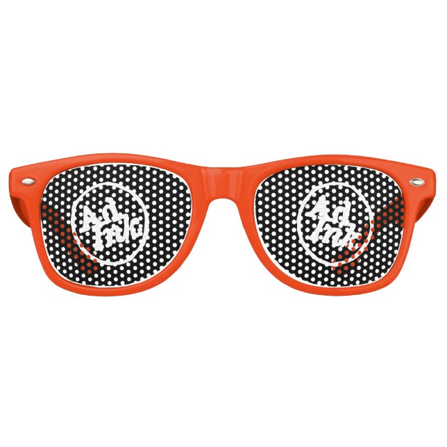 Gafas De Fiesta Retro Sombras de Naranja AdInk (Anverso)