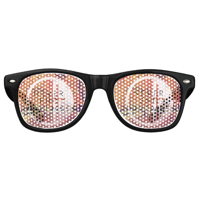 Gafas De Fiesta Retro Sombras de #NEVERENDNOVEMBER (Anverso)