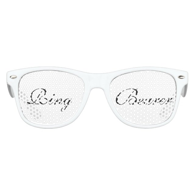 Gafas De Fiesta Retro Sombras Fiestas del RING BEARER (Anverso)