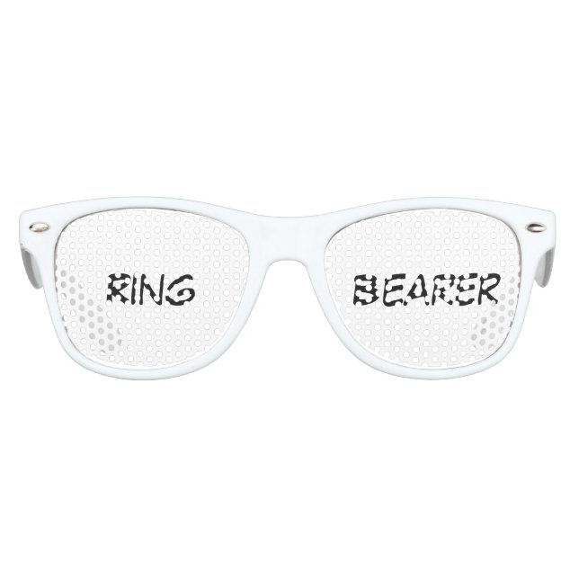 Gafas De Fiesta Retro Sombras Fiestas "Ring Bearer" (Anverso)