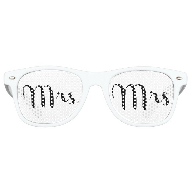 Gafas De Fiesta Retro Sra. Black en blanco (Anverso)