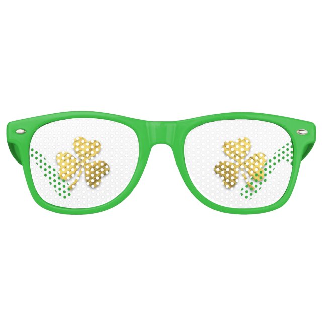 Gafas De Fiesta Retro St. Patrick's Day Shamrock Fiesta Eyeglasses (Anverso)