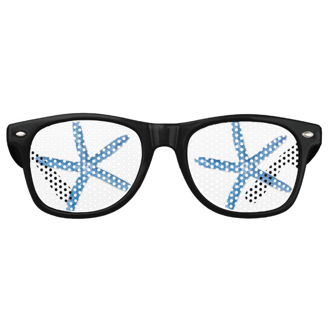 Gafas De Fiesta Retro Starfish azul (Anverso)