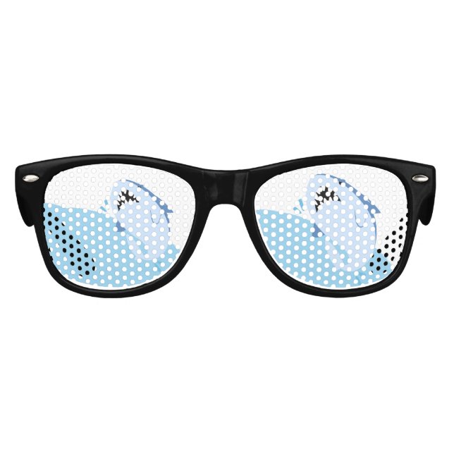 Gafas De Fiesta Retro Suministros de cumpleaños de Boy Shark (Anverso)