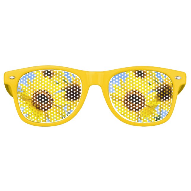 Gafas De Fiesta Retro Sunflower (Anverso)