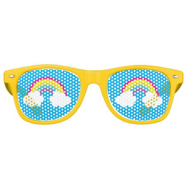 Gafas De Fiesta Retro Sunshine arcoiris Divertido Alegre tonalidades ver (Anverso)