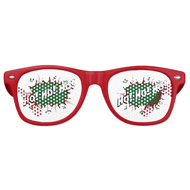 Gafas De Fiesta Retro ¡Superhéroe Ho! ¡Ho! ¡Ho! (Anverso)