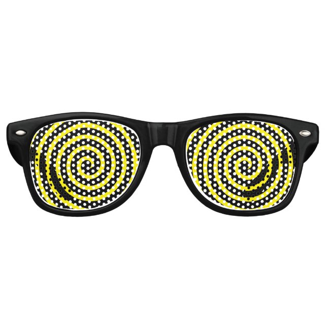 Gafas De Fiesta Retro Swirl Hipnótico (Anverso)
