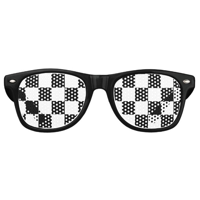 Gafas De Fiesta Retro Tablero (Anverso)