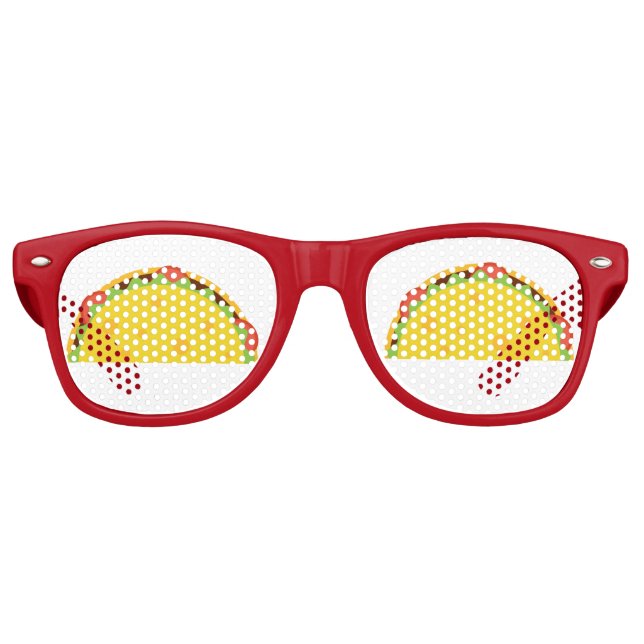 Gafas De Fiesta Retro Taco Funny Tex Mex Food Shings (Anverso)