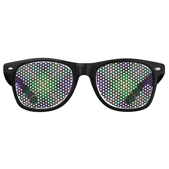Gafas De Fiesta Retro Tartan del clan MacDonell de Glengarry (Anverso)
