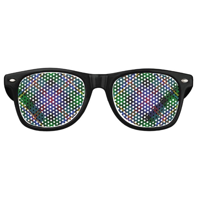 Gafas De Fiesta Retro Tartan del Clan Malcolm (Anverso)