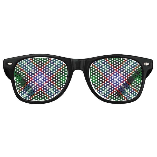 Gafas De Fiesta Retro Tartan del Clan Russell (Anverso)