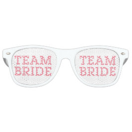 Gafas De Fiesta Retro Team Bride Pink