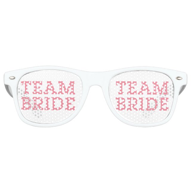 Gafas De Fiesta Retro Team Bride Pink (Anverso)