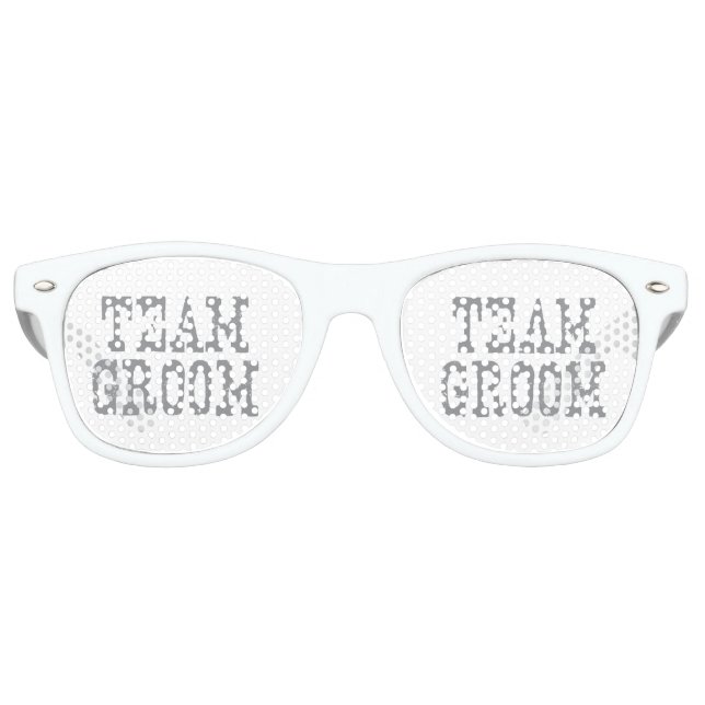 Gafas De Fiesta Retro Team Groom Western Gray (Anverso)