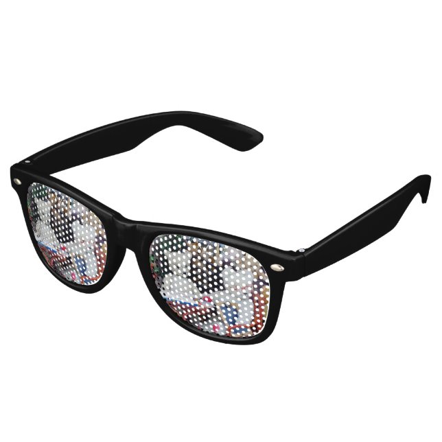 Gafas De Fiesta Retro Teddy Bears leyendo lecciones (Ángulo)