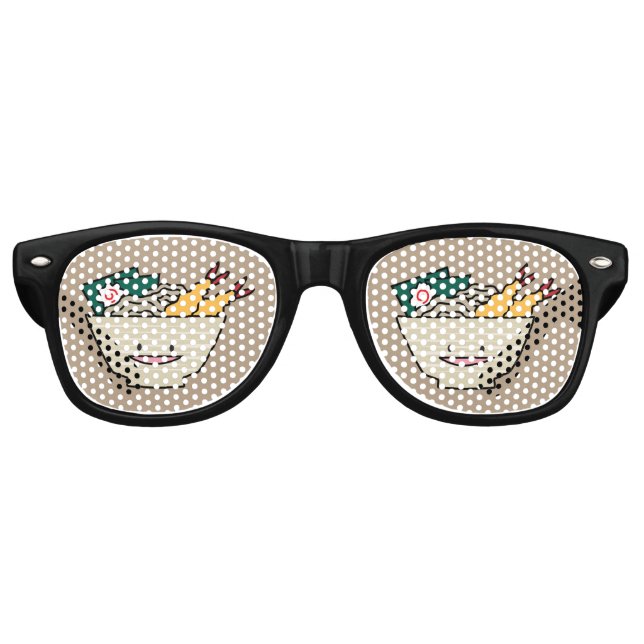 Gafas De Fiesta Retro Tempura ramen bowl nori camarones fideos japoneses (Anverso)