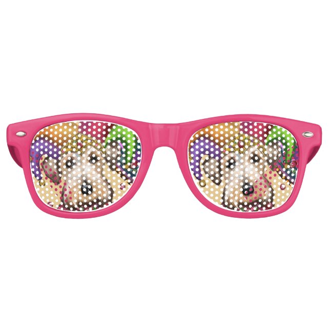 Gafas De Fiesta Retro Terrier de Airedale  (Anverso)