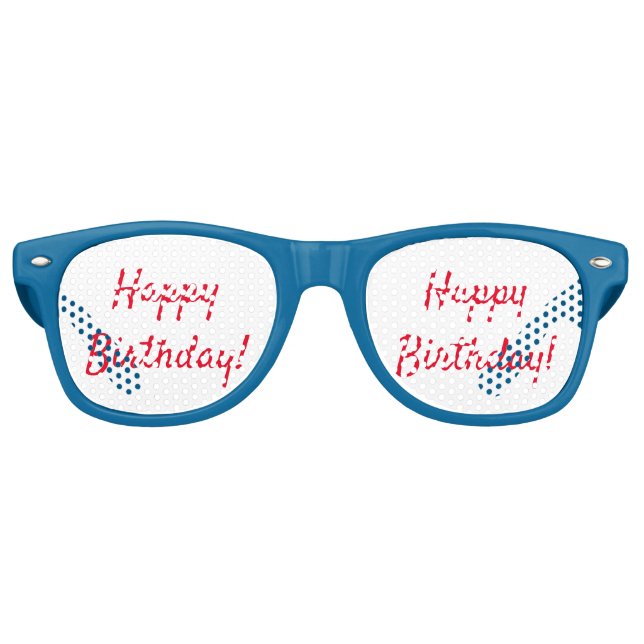 Gafas De Fiesta Retro Texto personalizado (Anverso)