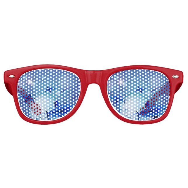 Gafas De Fiesta Retro Tiburones con burbujas (Anverso)