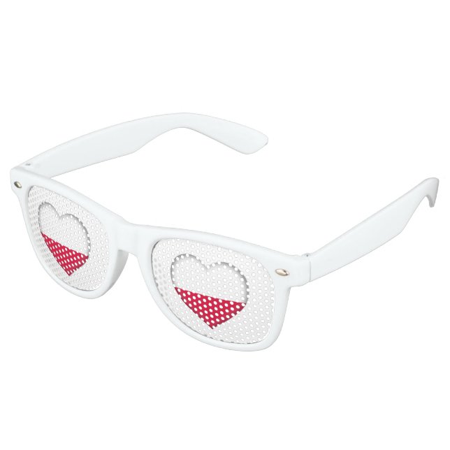 Gafas De Fiesta Retro Tonos de amor polacos (Ángulo)