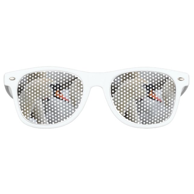 Gafas De Fiesta Retro Tonos Fiestas retro para adultos de cisne blanco,  (Anverso)
