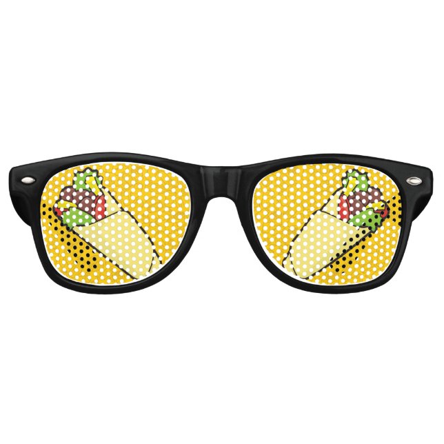 Gafas De Fiesta Retro Tortilla Sandwich Wrap (Anverso)