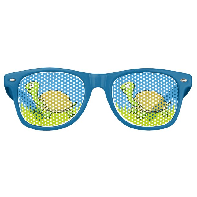 Gafas De Fiesta Retro Tortuga de dibujos animados (Anverso)