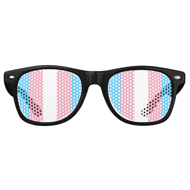 Gafas De Fiesta Retro trans flag on sunglasses (Anverso)